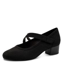 Load image into Gallery viewer, Jana Ladies Black Low Heel Bar Shoe: 24363-42