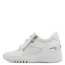 Load image into Gallery viewer, Marco Tozzi Ladies White Wedge Trainer : 23743-42