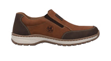Load image into Gallery viewer, Rieker Mens Brown Nubuck Slip On Shoe 03354-24