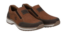 Load image into Gallery viewer, Rieker Mens Brown Nubuck Slip On Shoe 03354-24