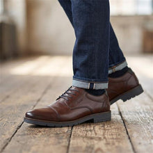 Load image into Gallery viewer, Rieker Mens Brown Toe-Cap Shoe: 13901-25

