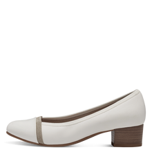 Load image into Gallery viewer, Jana Ladies  White Low Heel Court Shoe : 22367-42
