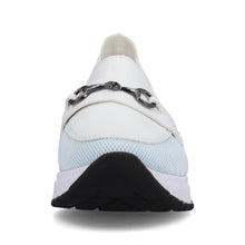 Load image into Gallery viewer, Rieker Ladies White/Blue Loafer: N7455-80
