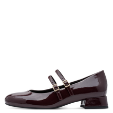 Load image into Gallery viewer, Marco Tozzi Burgundy Patent Bar Shoe: 22209-44 (Copy)
