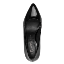 Load image into Gallery viewer, Marco Tozzi Ladies Black Patent Court Shoe: 22420-42

