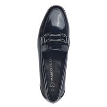 Load image into Gallery viewer, Marco Tozzi Ladies Navy Patent Moccasin: 24237-43
