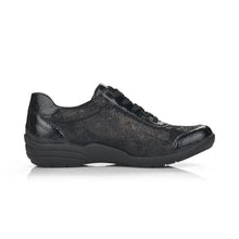 Load image into Gallery viewer, Remonte Black Patent Lace-Up Shoe: R7637-03
