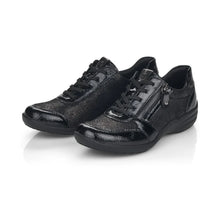 Load image into Gallery viewer, Remonte Black Patent Lace-Up Shoe: R7637-03
