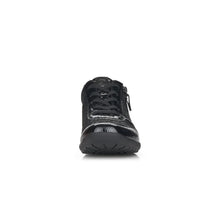 Load image into Gallery viewer, Remonte Black Patent Lace-Up Shoe: R7637-03
