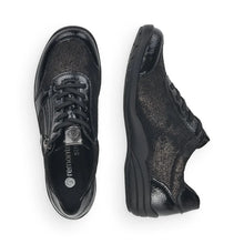 Load image into Gallery viewer, Remonte Black Patent Lace-Up Shoe: R7637-03
