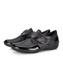 Load image into Gallery viewer, Remonte Ladies Black Velcro Shoe R7600-04

