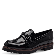 Load image into Gallery viewer, Marco Tozzi Ladies Black Patent Moccasin: 24704-41
