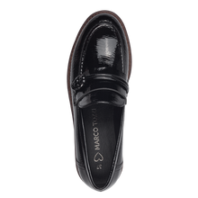 Load image into Gallery viewer, Marco Tozzi Ladies Black Patent Moccasin: 24704-41
