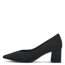 Load image into Gallery viewer, Marco Tozzi Ladies Black Nubuck Court Shoe: 22416-42
