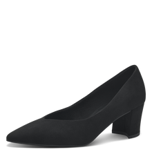 Load image into Gallery viewer, Marco Tozzi Ladies Black Nubuck Court Shoe: 22416-42
