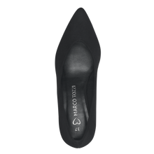 Load image into Gallery viewer, Marco Tozzi Ladies Black Nubuck Court Shoe: 22416-42
