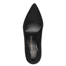 Load image into Gallery viewer, Marco Tozzi Ladies Black Nubuck Court Shoe: 22418-41
