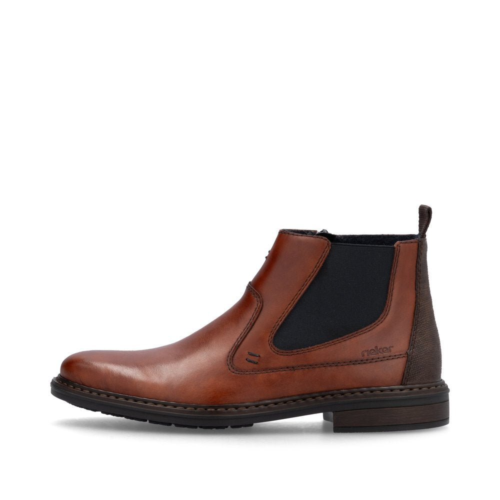 Rieker Mens Tan Gusset Boot: 17654-22