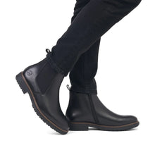 Load image into Gallery viewer, Rieker Mens Black Gusset Boots: 33180-00
