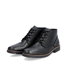 Load image into Gallery viewer, Rieker Mens Black Lace-Up Boots:  33207-00
