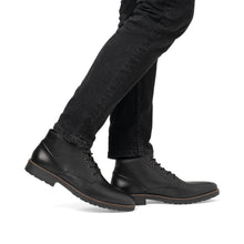 Load image into Gallery viewer, Rieker Mens Black Lace-Up Boots:  33207-00
