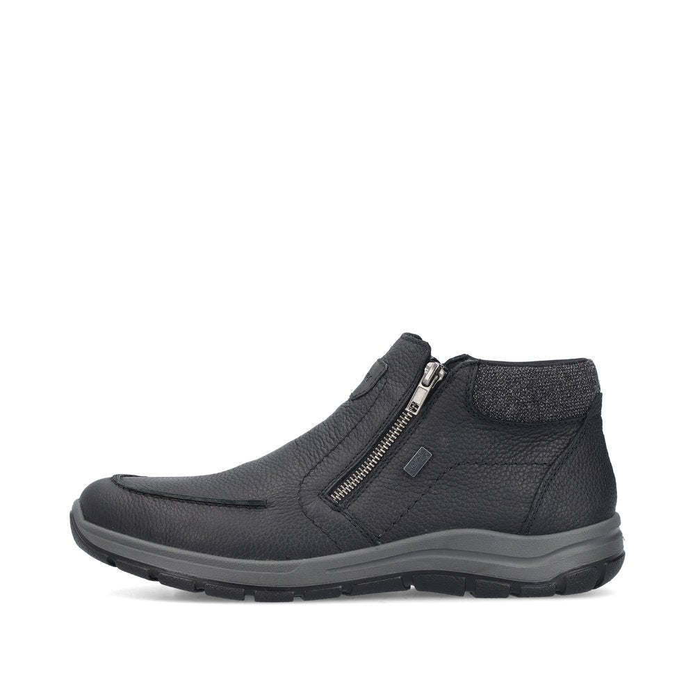 Rieker Mens Black Zip Boot: 03660-00