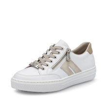 Load image into Gallery viewer, Rieker Ladies White/Beige Trainer: L5903-80
