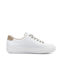 Load image into Gallery viewer, Rieker Ladies White/Beige Trainer: L5903-80
