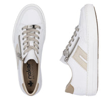 Load image into Gallery viewer, Rieker Ladies White/Beige Trainer: L5903-80
