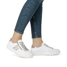 Load image into Gallery viewer, Rieker Ladies White/Beige Trainer: L5903-80
