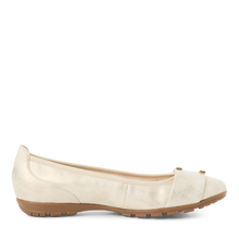 Load image into Gallery viewer, Marco Tozzi Ladies Gold Flat Pomp: 22111-44
