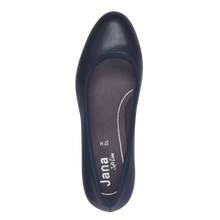 Load image into Gallery viewer, Jana Ladies Navy Block Heel Court Shoe: 22477-41
