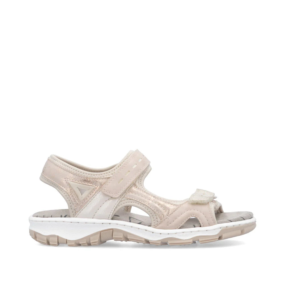 Rieker Ladies Light Pink Velcro Sandal 68866-31