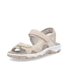 Load image into Gallery viewer, Rieker Ladies Light Pink Velcro Sandal 68866-31

