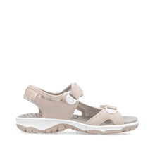 Load image into Gallery viewer, Rieker Ladies Light Pink Velcro Sandal 68866-31
