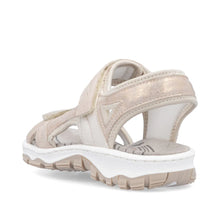 Load image into Gallery viewer, Rieker Ladies Light Pink Velcro Sandal 68866-31
