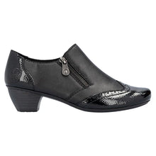 Load image into Gallery viewer, Rieker Ladies Low Bloch Heel Shoe: 41757-00
