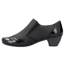 Load image into Gallery viewer, Rieker Ladies Low Bloch Heel Shoe: 41757-00
