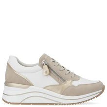 Load image into Gallery viewer, Remonte Ladies Beige/White Wedge Lace-Up Shoe: D0T01-80

