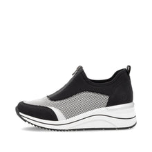 Load image into Gallery viewer, Remonte Black/White Wedge: D0T08-03
