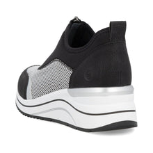Load image into Gallery viewer, Remonte Black/White Wedge: D0T08-03
