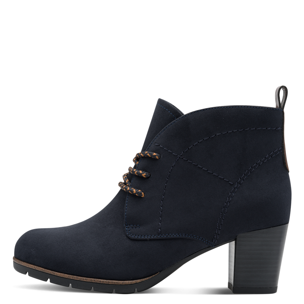 Marco Tozzi Ladies Navy Lace-Up Ankle Boot 25107-41