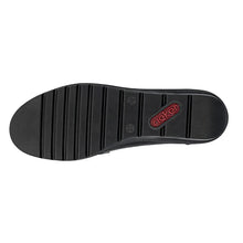 Load image into Gallery viewer, Rieker Ladies Black Low Wedge Loafers:L5361-00
