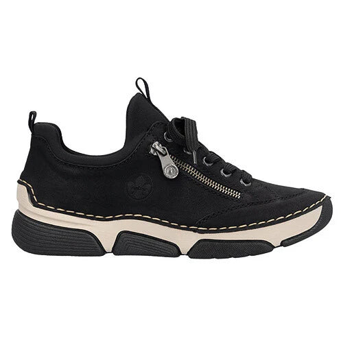 Rieker Ladies Black Trainers: 45973-00
