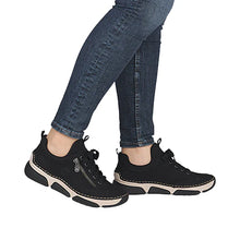 Load image into Gallery viewer, Rieker Ladies Black Trainers: 45973-00
