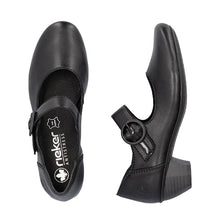 Load image into Gallery viewer, Rieker Ladies Black Block Heel Mary Janes: 41756-00
