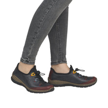 Load image into Gallery viewer, Rieker Ladies Navy Multi Slip-On Shoe: N3271-35
