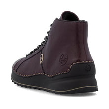 Load image into Gallery viewer, Rieker Ladies Burgundy Lace-Up Boot with Zip: 71510-30
