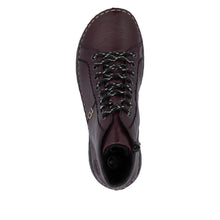 Load image into Gallery viewer, Rieker Ladies Burgundy Lace-Up Boot with Zip: 71510-30
