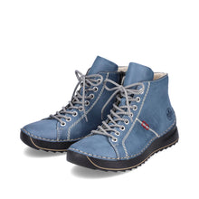 Load image into Gallery viewer, Rieker Ladies Blue Lace-Up Boot with Zip: 71510-14
